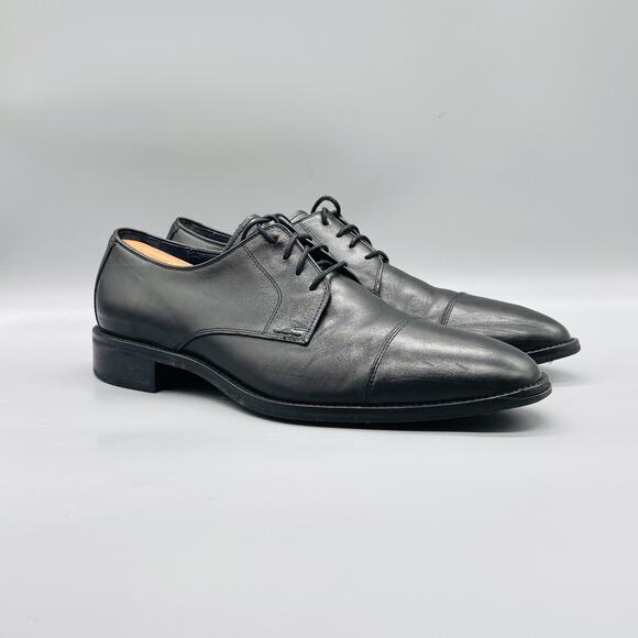 Cole Haan Shoes Mens 11 Black Leather Derby Cap Toe Oxford Lace Up Dress Slip On main image 4